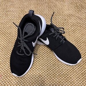 Nike Black Athletic Shoes with White Accents